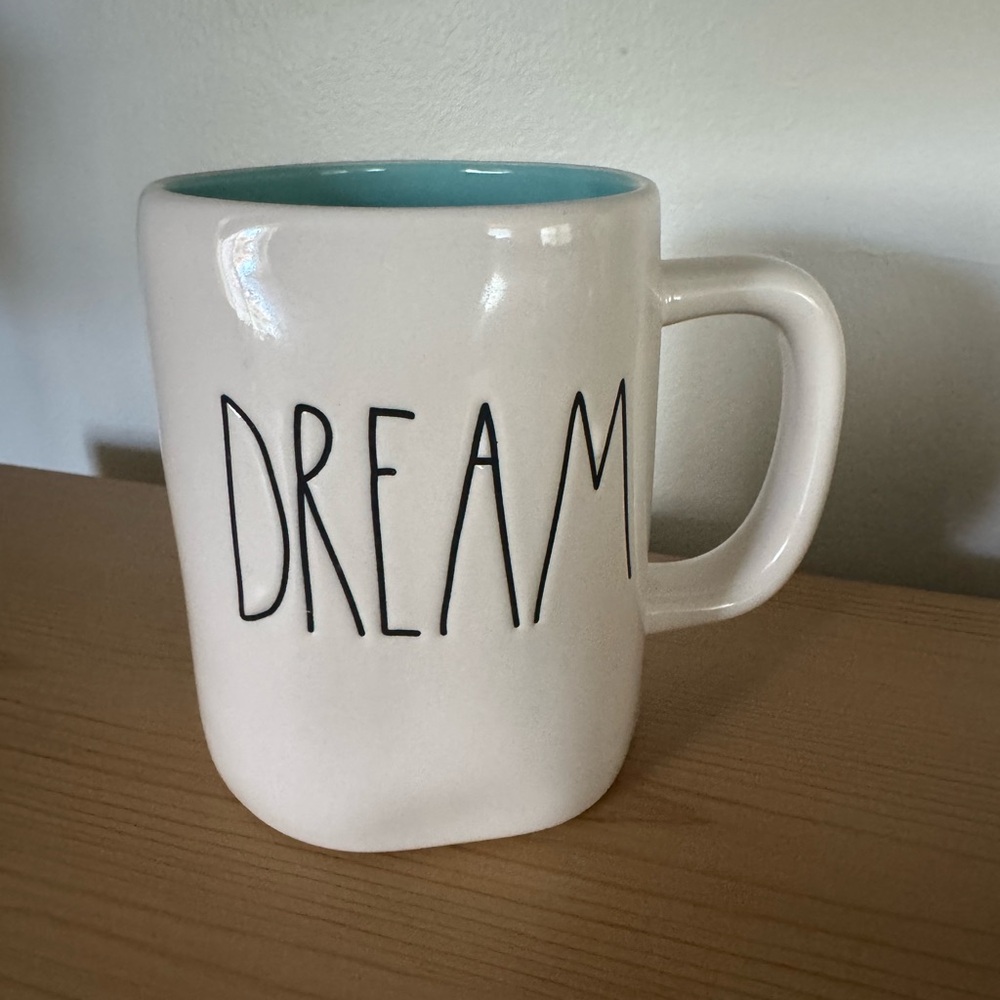 Rae Dunn Cream and Blue 'Dream' Mug